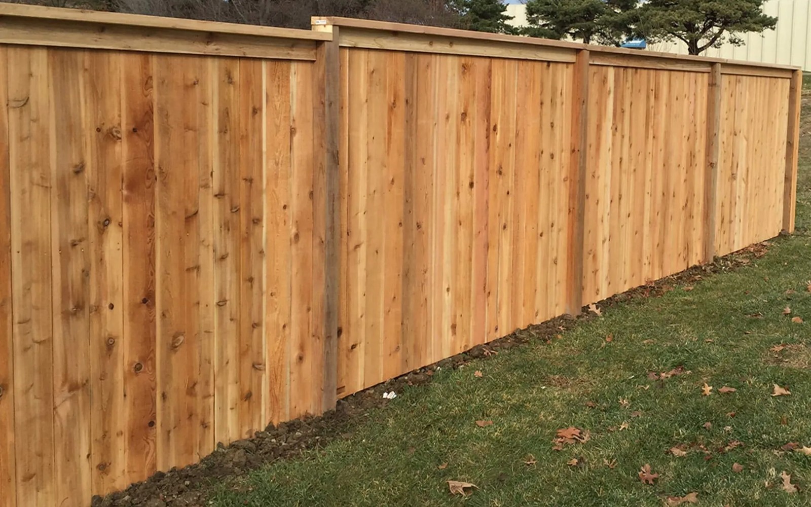 White privacy fence from the Premier Fence project portfolio